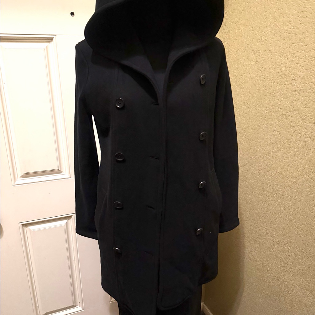 James Perse Black Hooded Dufflecoat. Nwot